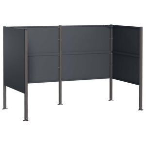 vidaXL Zaslon za smetnjak 167 x 85 x 113 cm Jeklo Antracit