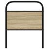 vidaXL Posteljno vzglavje sonoma hrast 80 cm jeklo in inž. les