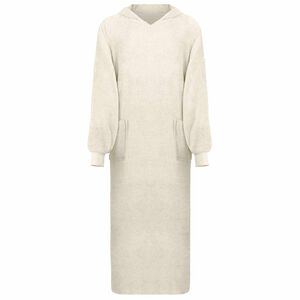 vidaXL Odeja s kapuco KINN krema XXL Bombaž