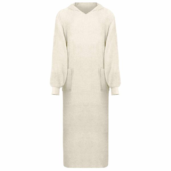 vidaXL Odeja s kapuco KINN krema XXL Bombaž