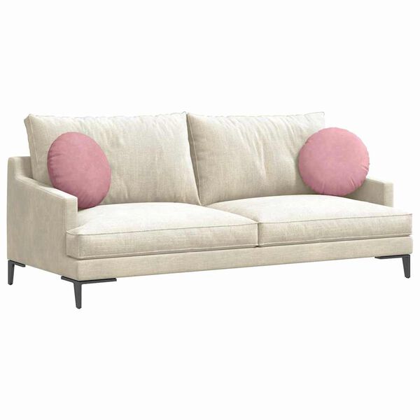 vidaXL Sedežne blazine 2 pcs Roza Ø 40 x 13 cm Žamet