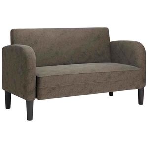 vidaXL Loveseat kavč temno siva 110 cm umetno usnje