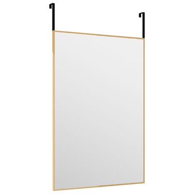 vidaXL Ogledalo za vrata zlato 40x60 cm steklo in aluminij