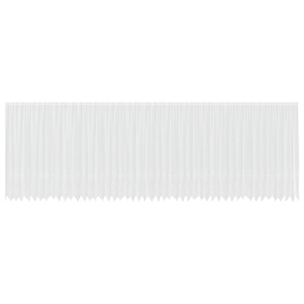 vidaXL Čipkasta Zavesa z zavesami Bela 220 x 1200 cm Poliester