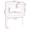 vidaXL Posteljno vzglavje črno 81x4x100 cm trdna borovina