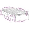 vidaXL Dnevna postelja z vzmetnico bela 90x190 cm trdna borovina