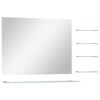 vidaXL Stensko ogledalo s 5 policami srebrno 80x60 cm