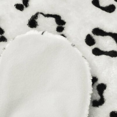vidaXL Plišasta preproga leopard 139 cm bele barve