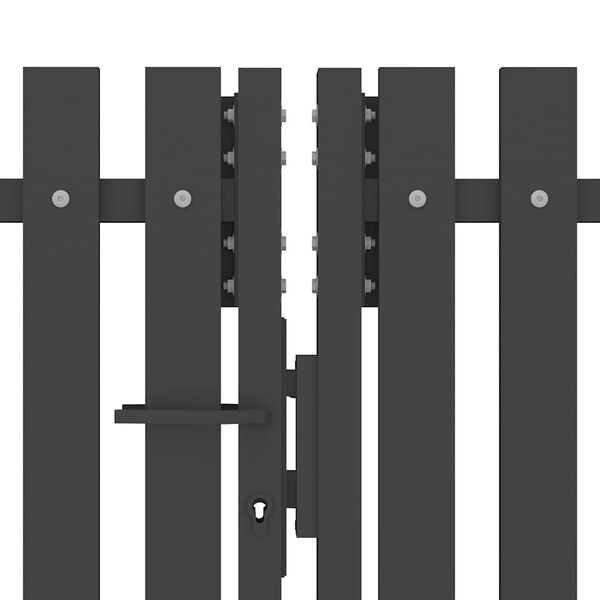 vidaXL Vrtna ograja vrata iz jekla 400x125 cm antracitna