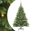 vidaXL Umestno božično drevo med 150 LED Zelena 150 cm PE in PVC