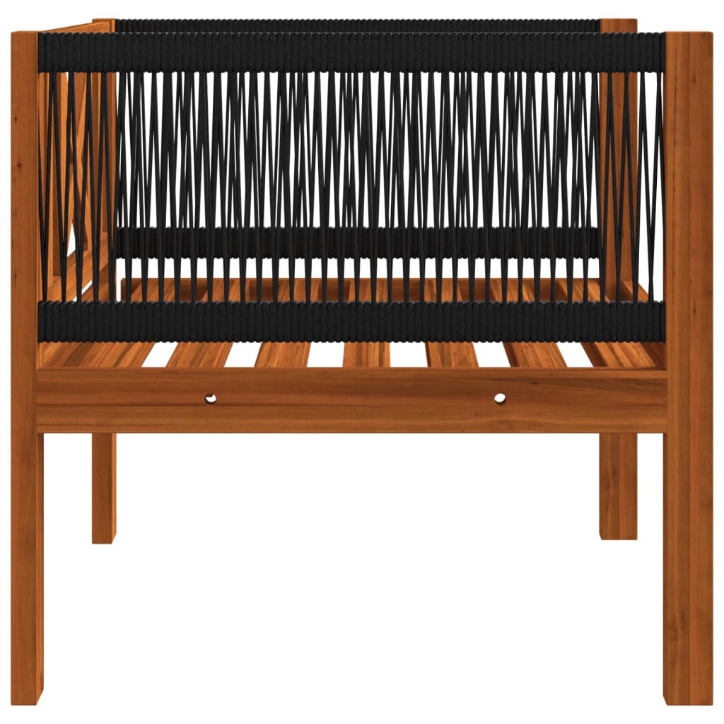 vidaXL Vrtni stol z blazino trden akacijev les