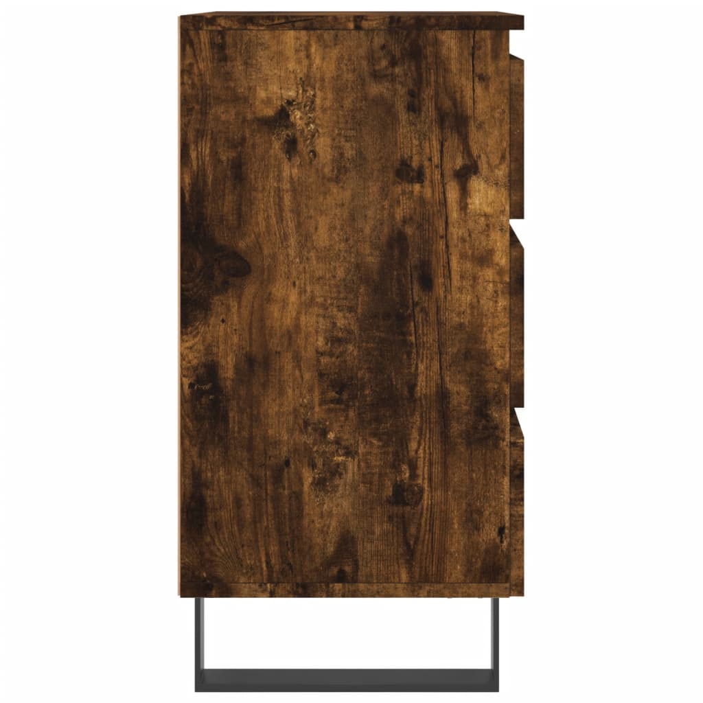 vidaXL Nočna omarica 2 kosa dimljeni hrast 40x35x69 cm inženirski les