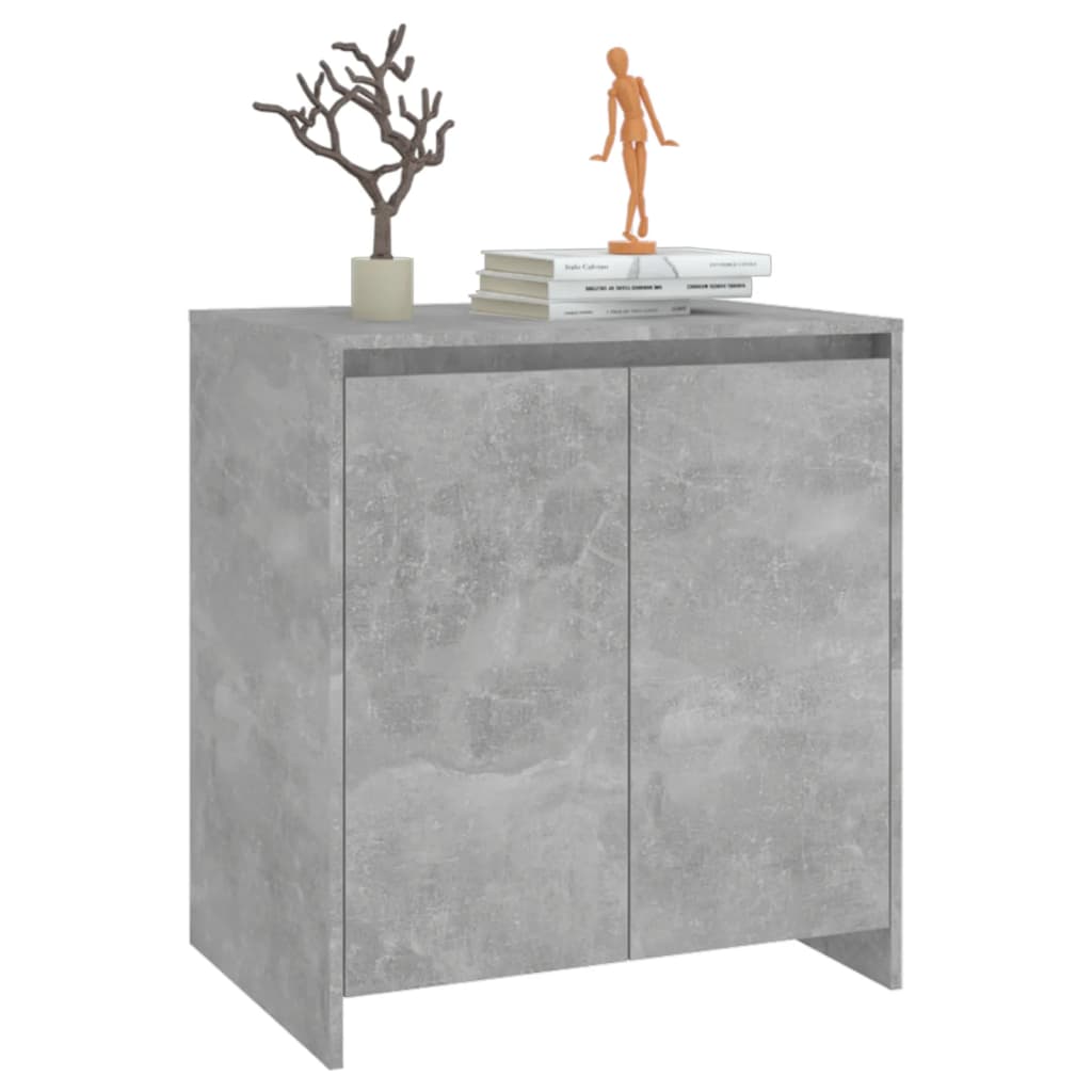 vidaXL Komoda betonsko siva 70x41x75 cm inženirski les