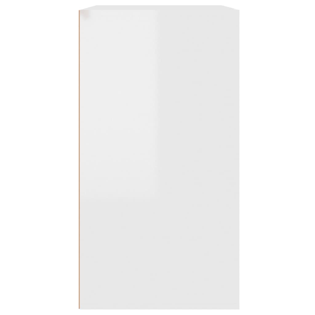 vidaXL Kozmetična omarica visok sijaj bela 80x40x75 cm konstruiran les