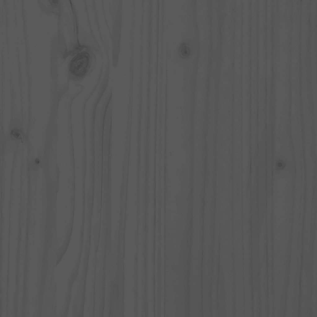 vidaXL Posteljni okvir iz trdne borovine 180x200 cm siv