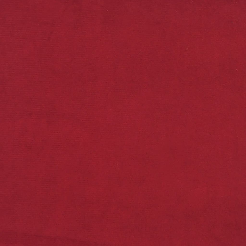 vidaXL Kavč dvosed z ležiščem in dvema blazinama vinsko rdeč žamet