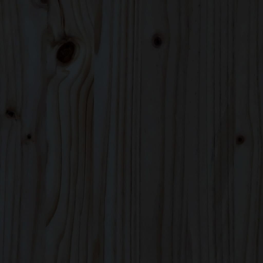 vidaXL Otroški pograd z zavesami bel in črn 80x200 cm trdna borovina