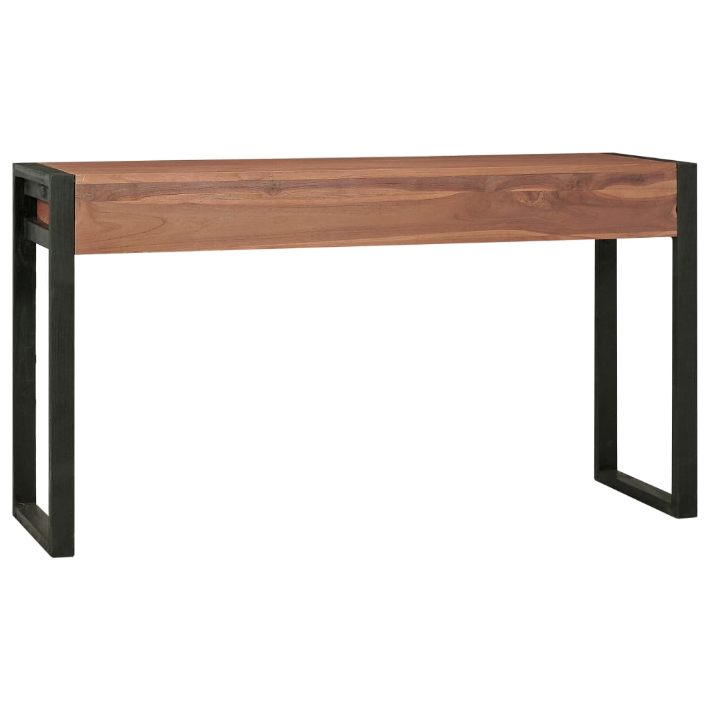 vidaXL Pisalna miza z 2 predaloma 140x40x75 cm tikovina