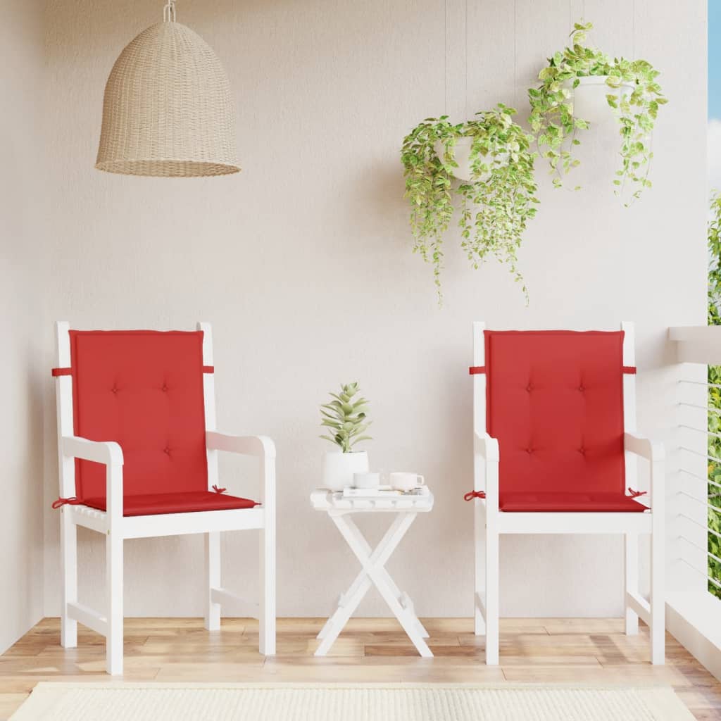 vidaXL Blazine za vrtne stole 2 kosa rdeče 100x50x3 cm