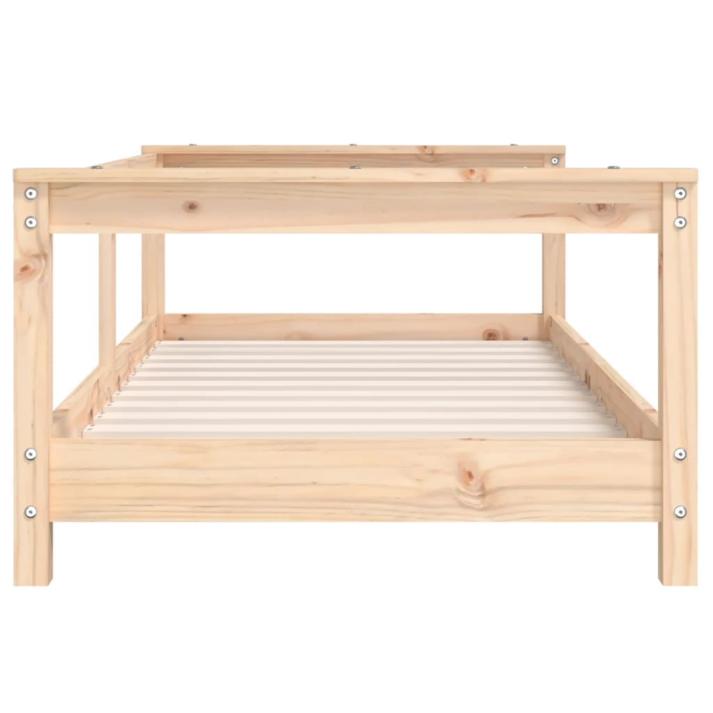 vidaXL Otroški posteljni okvir 70x140 cm trdna borovina
