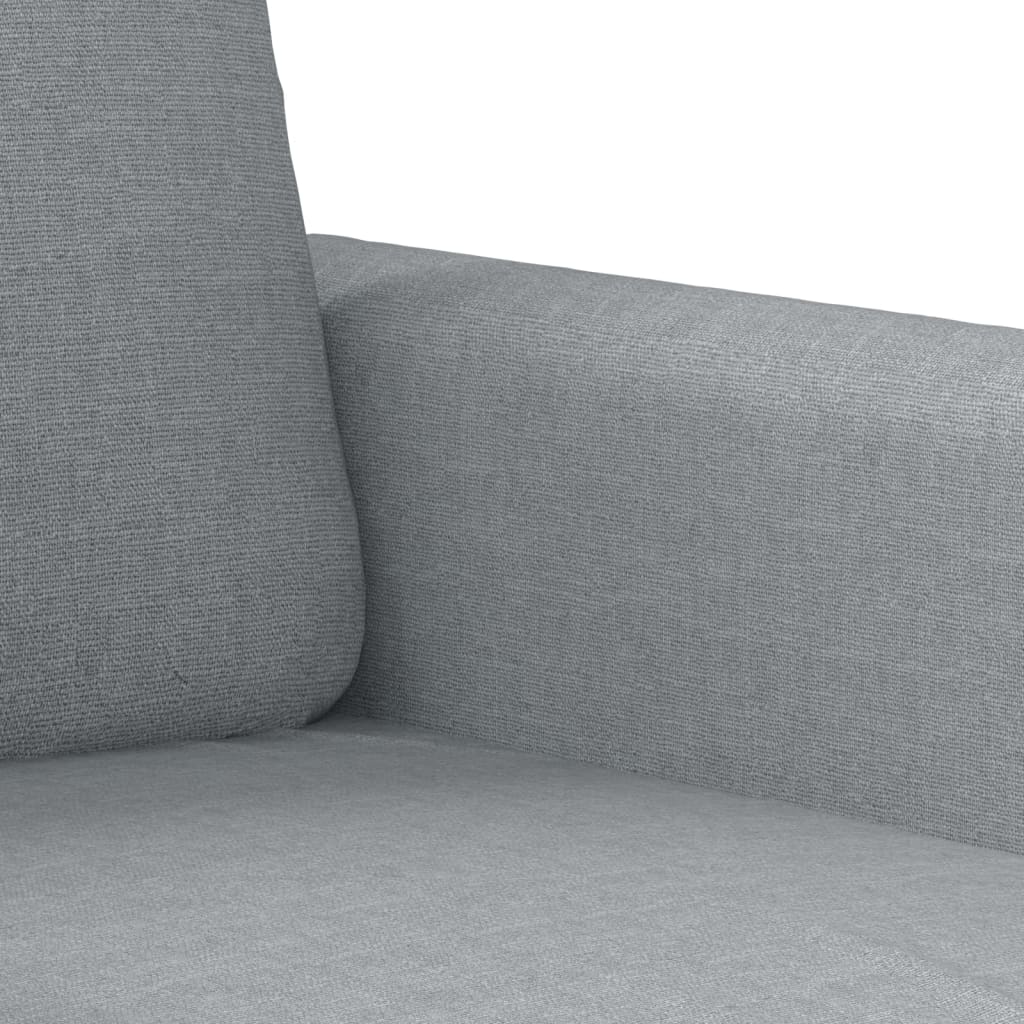 vidaXL Sedežna garnitura 3-delna z blazinami svetlo sivo blago