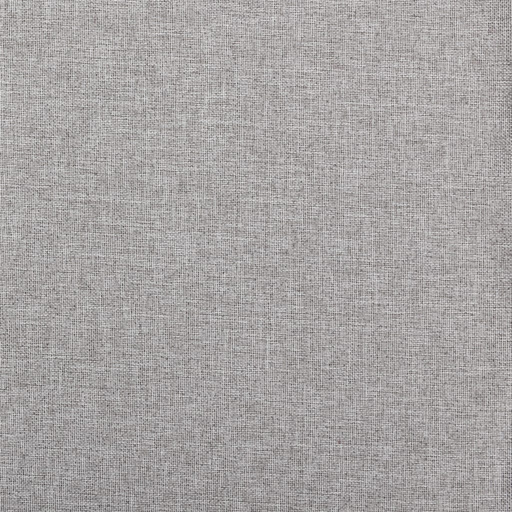 vidaXL Zatemnitvena zavesa z obročki videz platna siva 290x245 cm