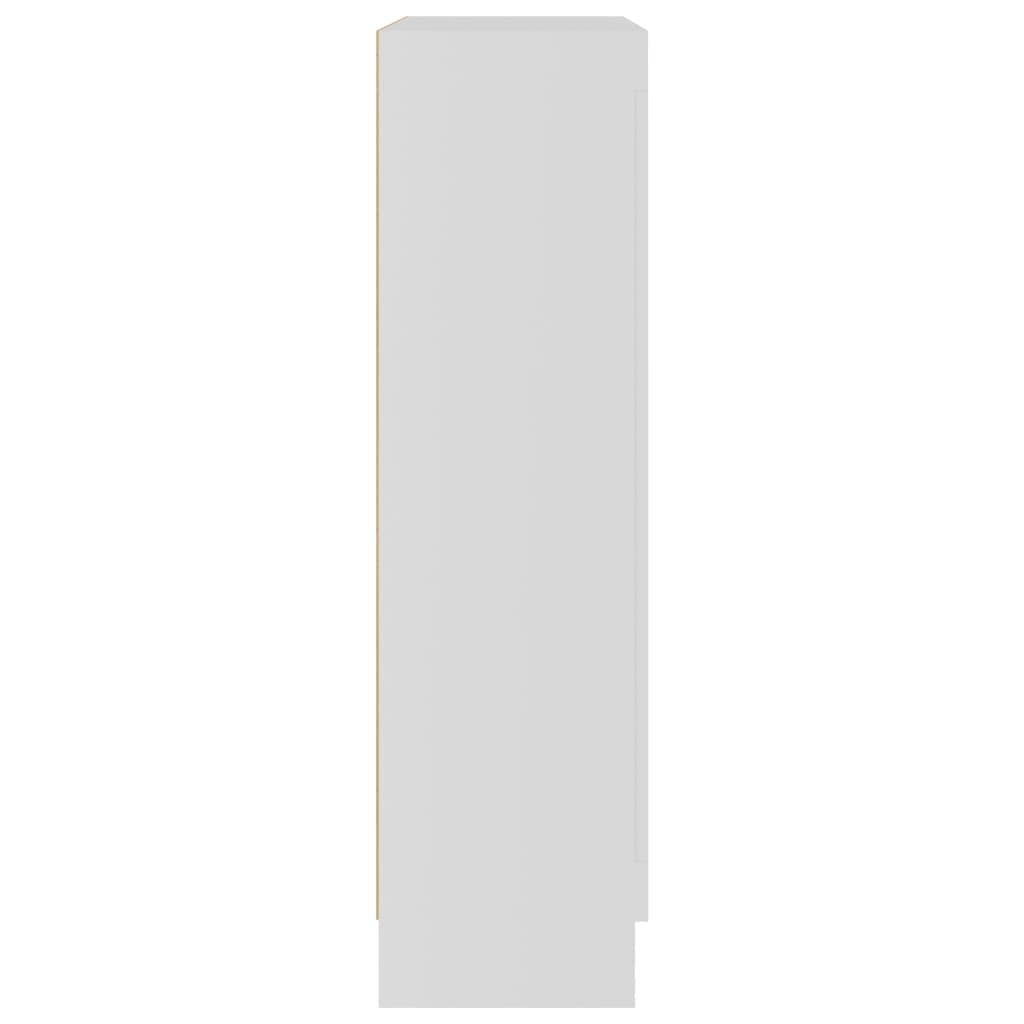 vidaXL Vitrina bela 82,5x30,5x115 cm iverna plošča
