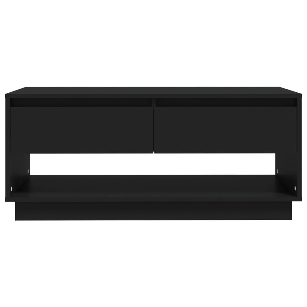 vidaXL Klubska mizica črna 102,5x55x44 cm iverna plošča