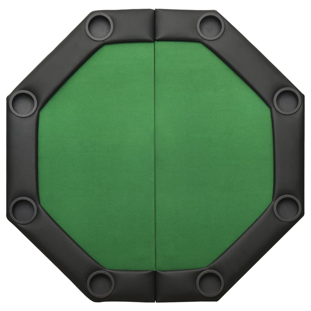 vidaXL Zložljiva poker miza za 8 igralcev zelena 108x108x75 cm