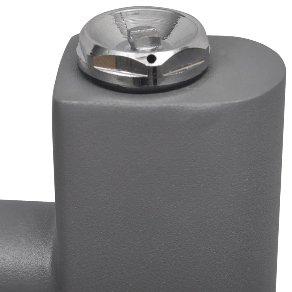vidaXL Kopalniški radiator z ukrivljenimi cevmi 500x1160 mm siv