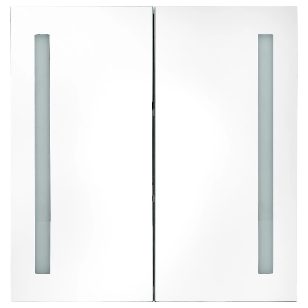 vidaXL LED kopalniška omarica z ogledalom 60x14x62 cm