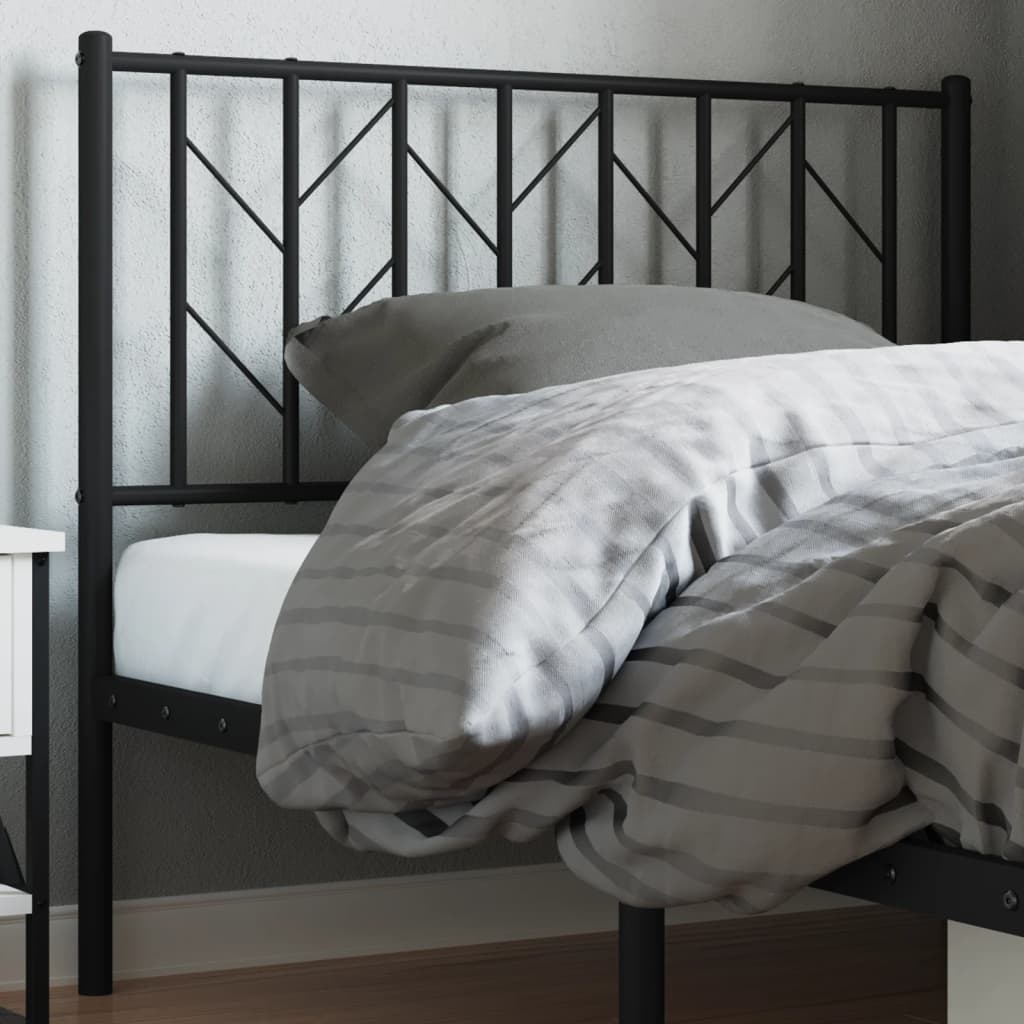 vidaXL Kovinsko posteljno vzglavje črno 100 cm