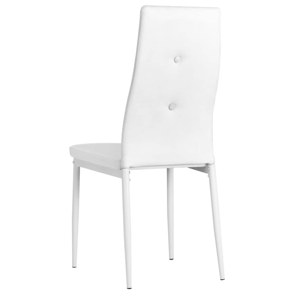 vidaXL Jedilni stol 2 kosa belo umetno usnje