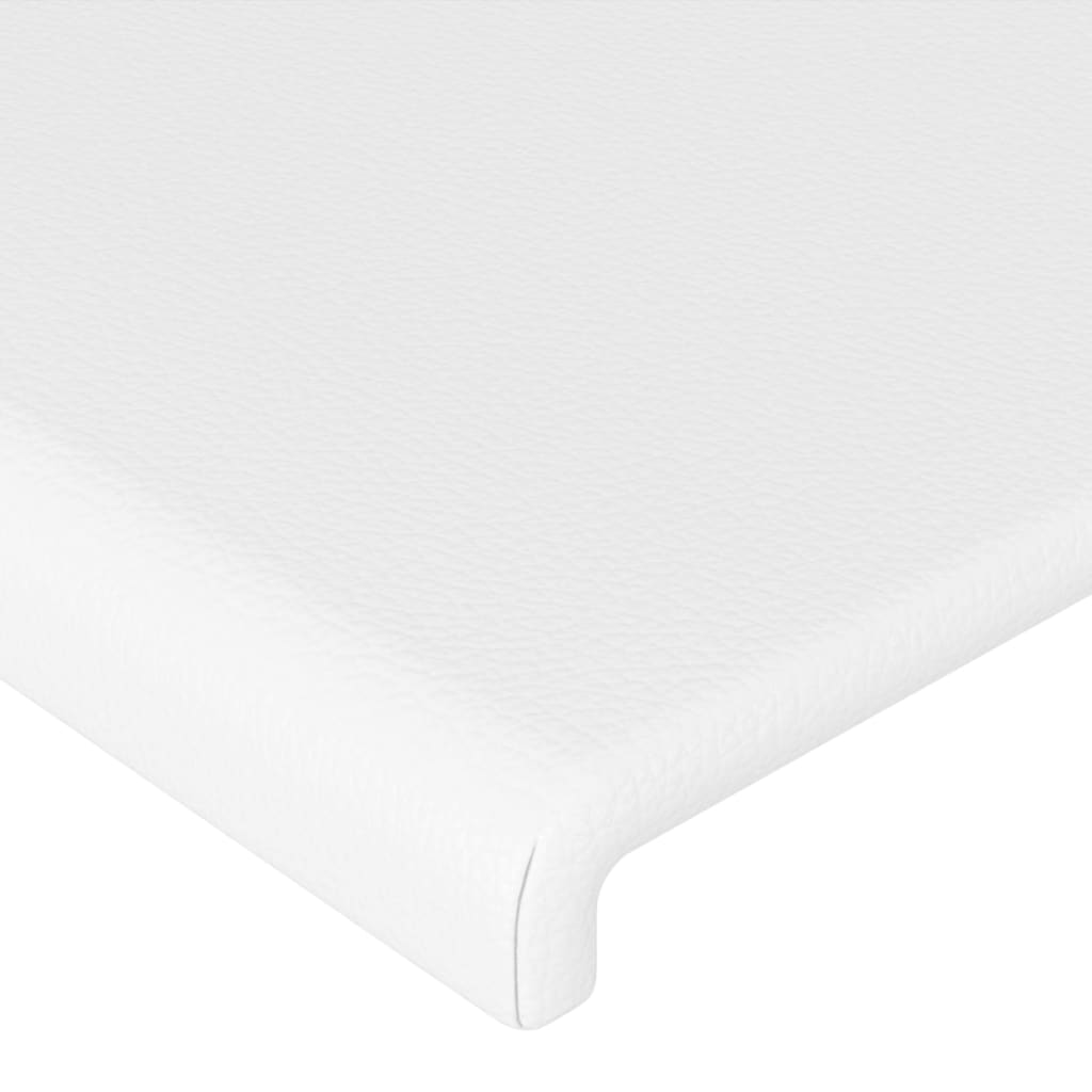 vidaXL LED posteljno vzglavje belo 80x5x78/88 cm umetno usnje