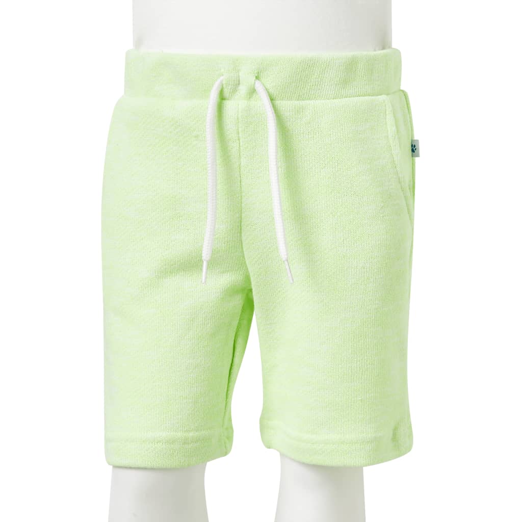 Otroške kratke hlače z vrvico neonsko rumene 92