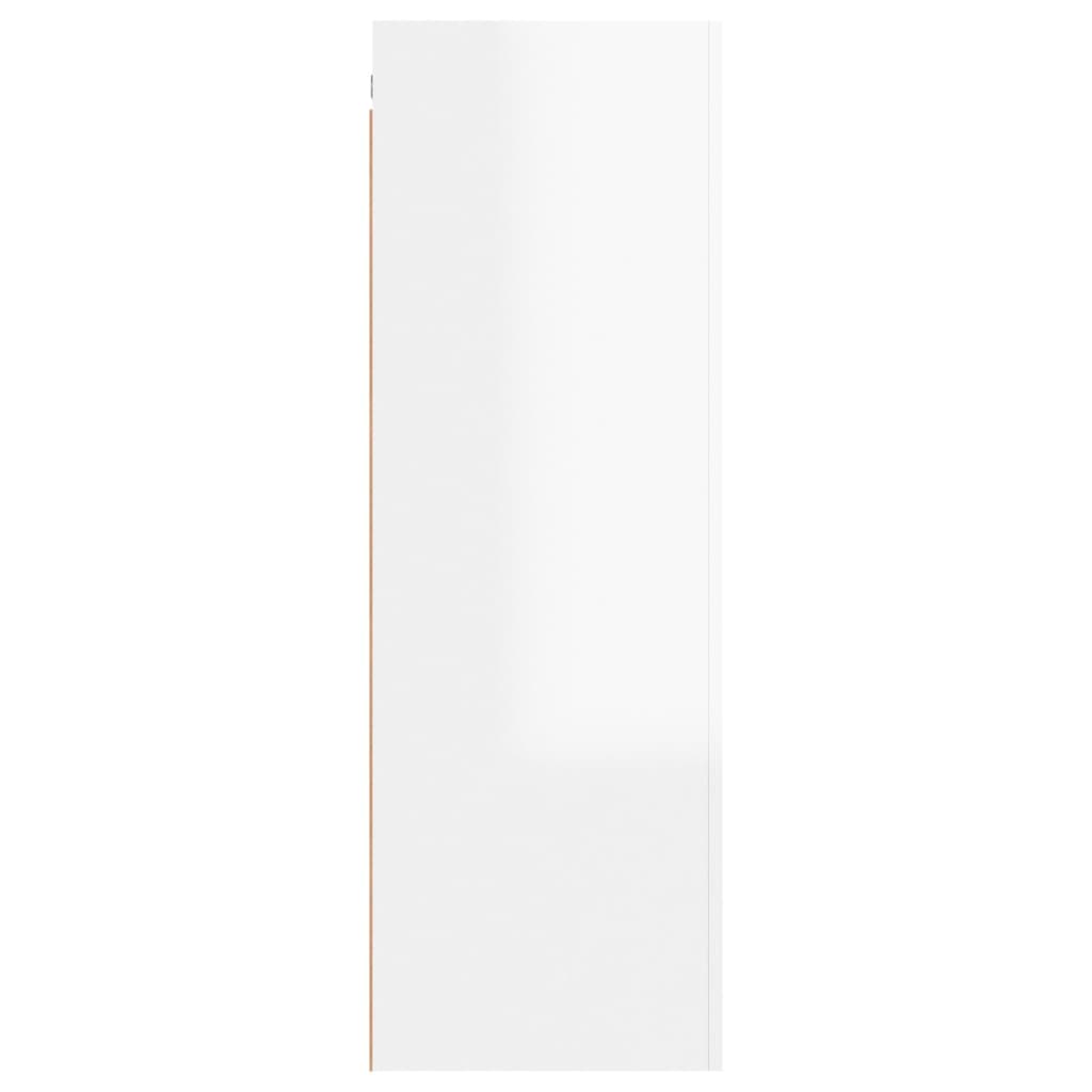 vidaXL TV omarica visok sijaj bela 30,5x30x90 cm iverna plošča