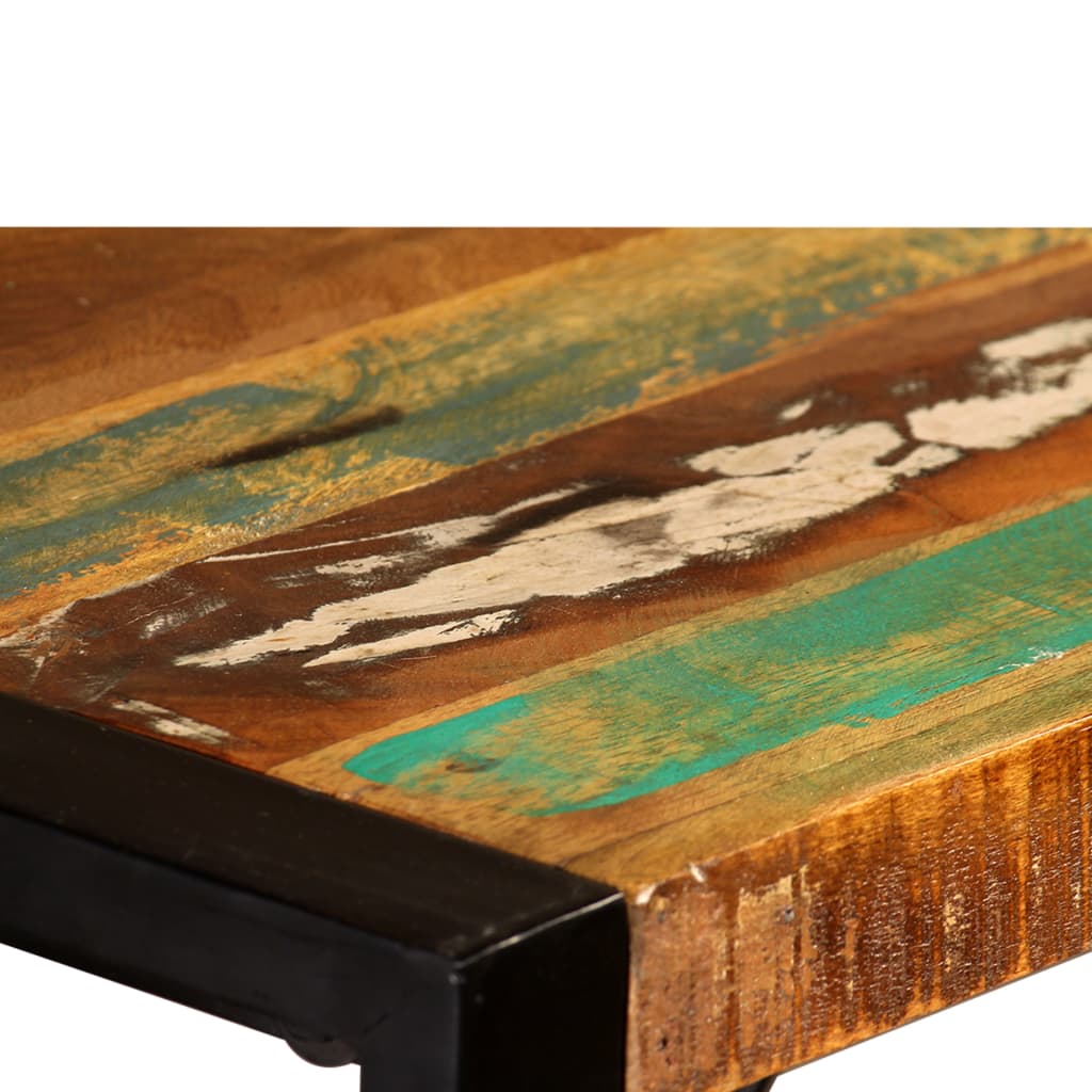 vidaXL Jedilna miza iz trdnega predelanega lesa 120 cm