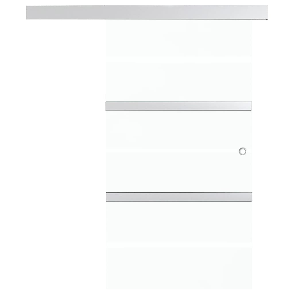 vidaXL Drsna vrata ESG steklo in aluminij 102,5x205 cm srebrna
