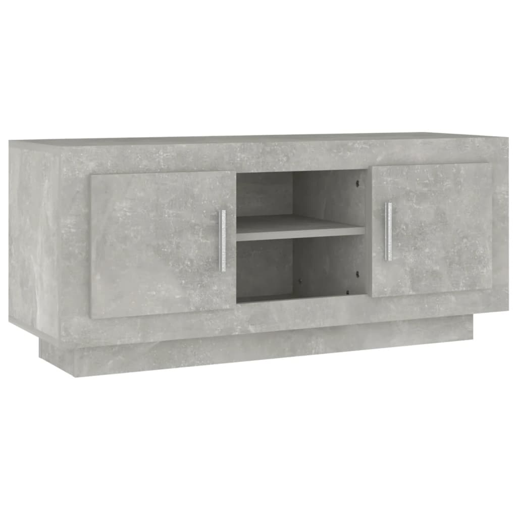 vidaXL TV omarica betonsko siva 102x35x45 cm inženirski les