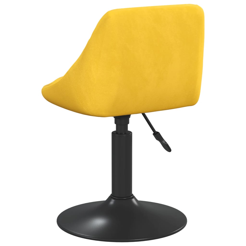 vidaXL Jedilni stol gorčično rumen žamet