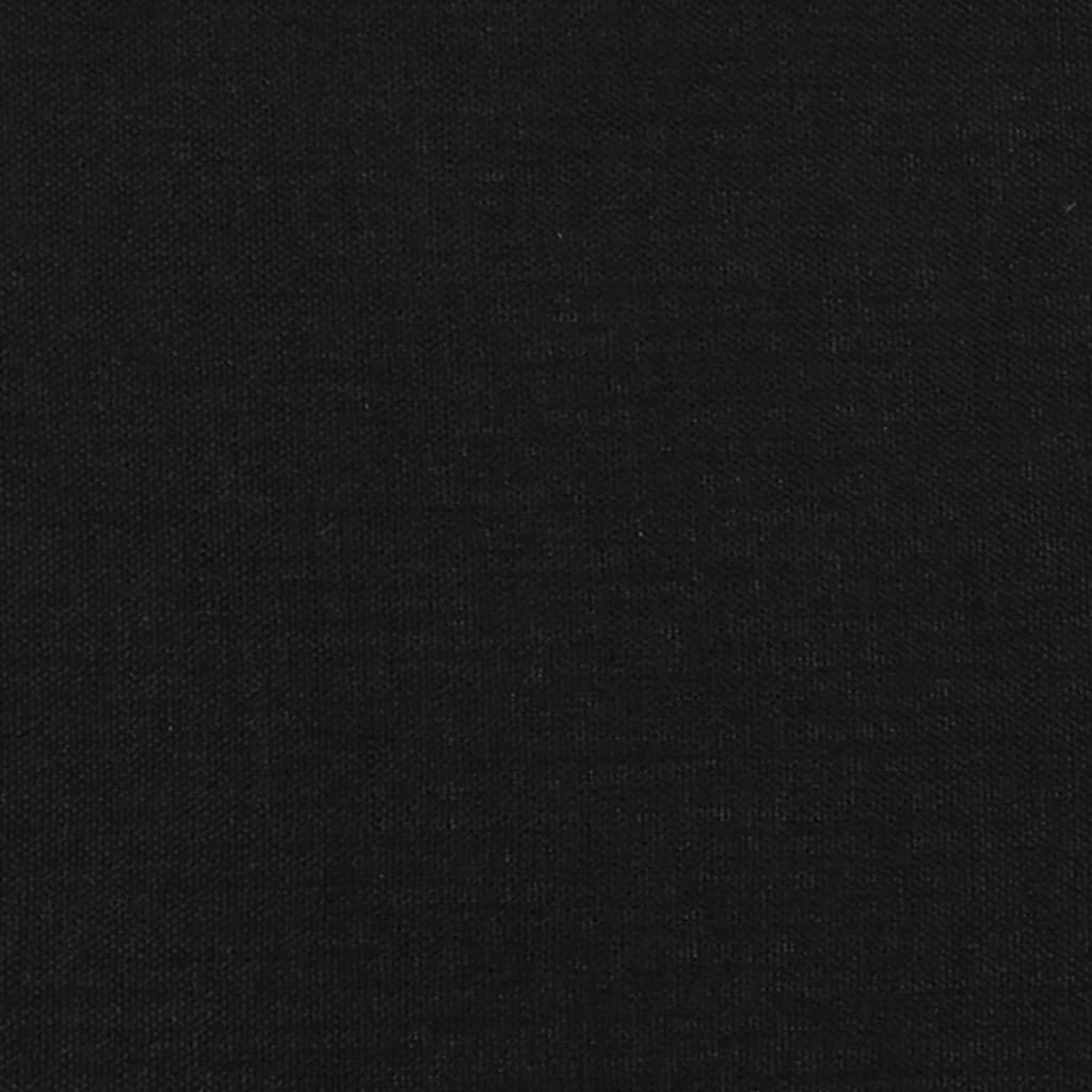 vidaXL Posteljni okvir z vzglavjem črn 140x200 cm blago