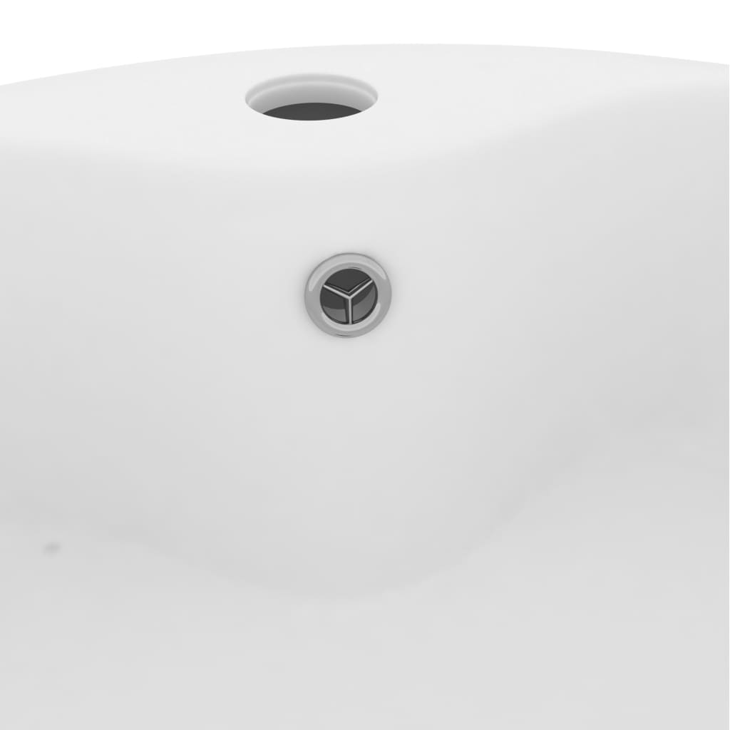 vidaXL Razkošen umivalnik mat bel 36x13 cm keramičen