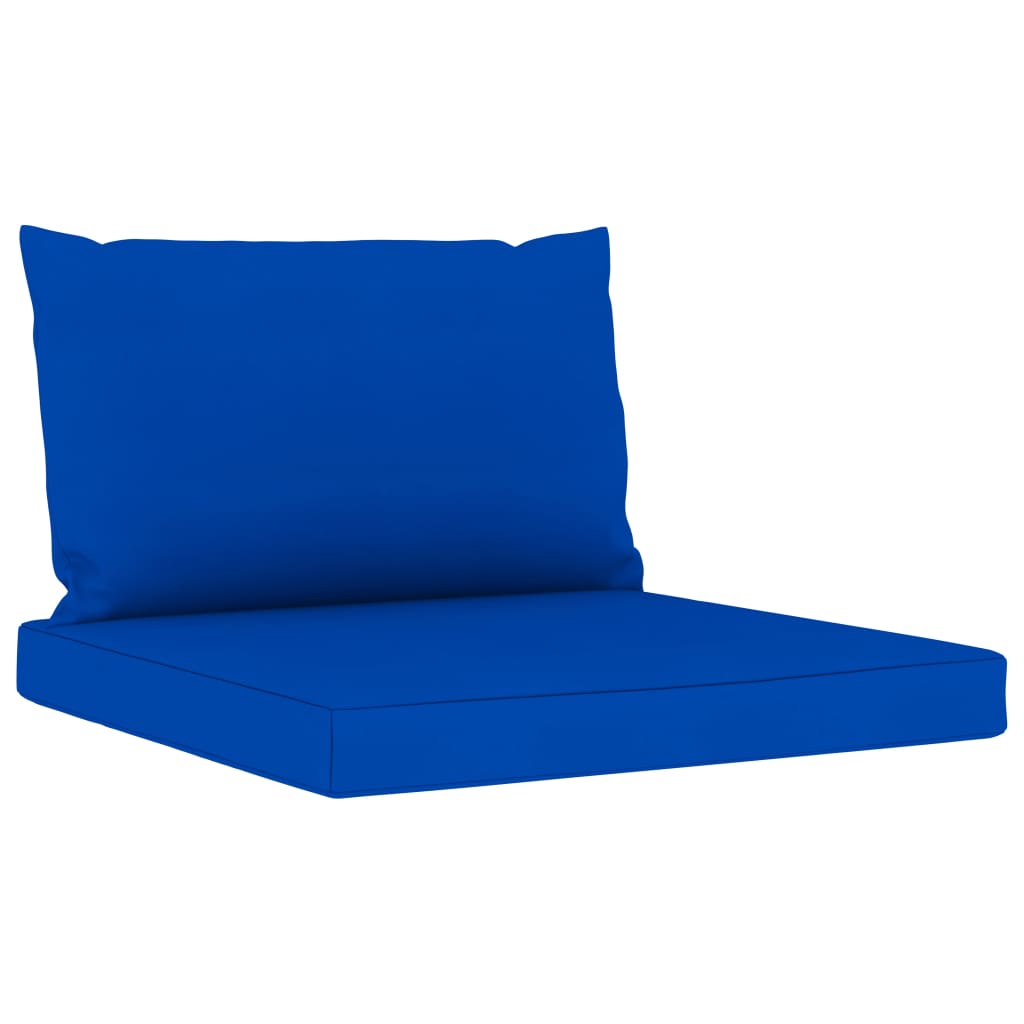 vidaXL Vrtna sedežna garnitura 6-delna z modrimi blazinami