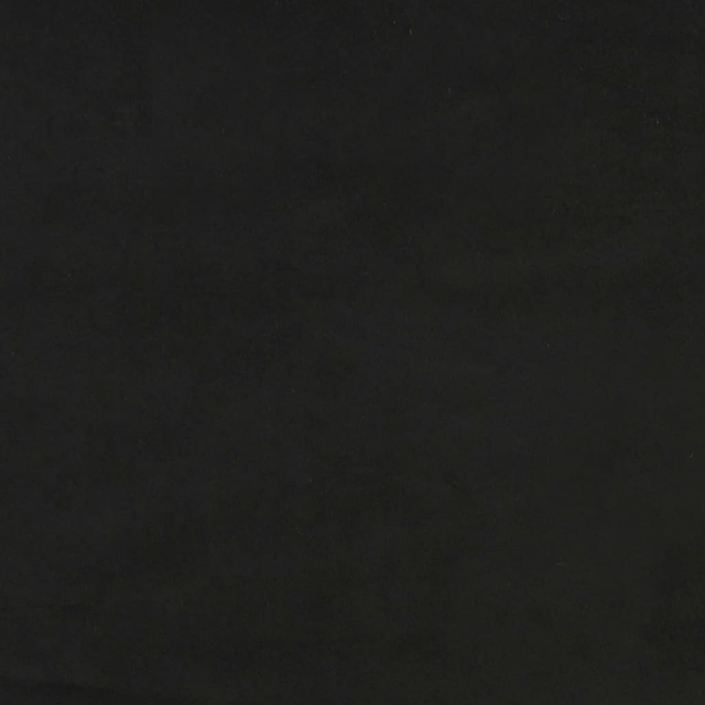 vidaXL Posteljni okvir z vzglavjem črn 80x200 cm žamet