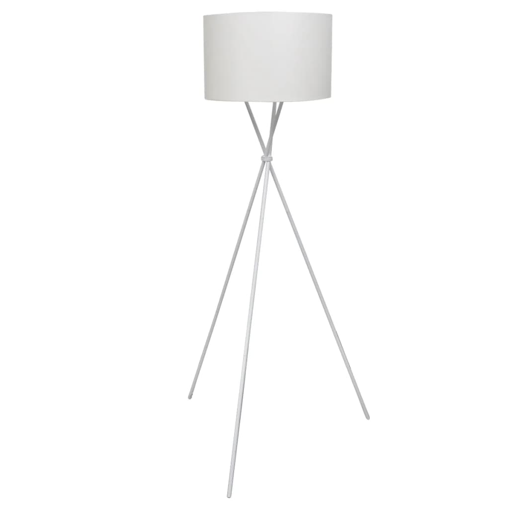 vidaXL Stoječa svetilka z visokim stojalom bela