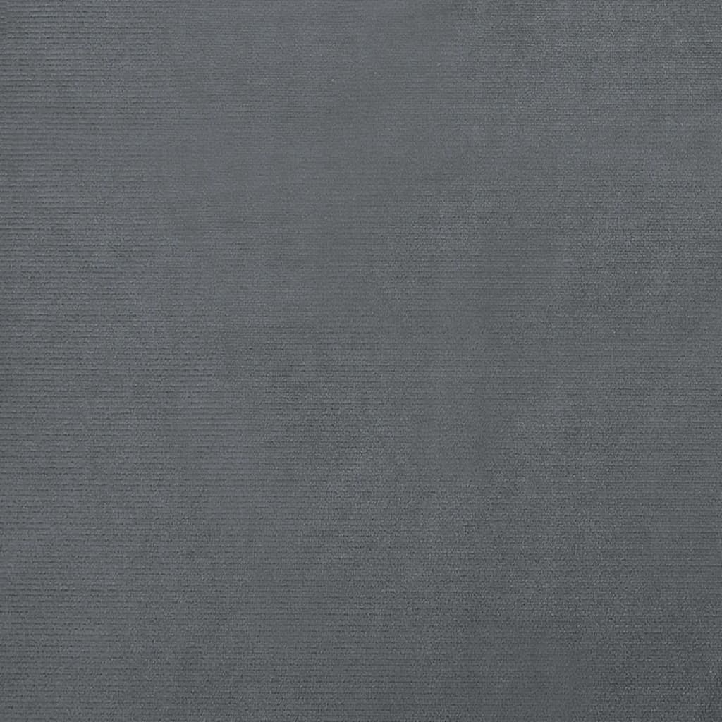 vidaXL Pasja postelja s podaljškom temno siva 100x50x30 cm žamet