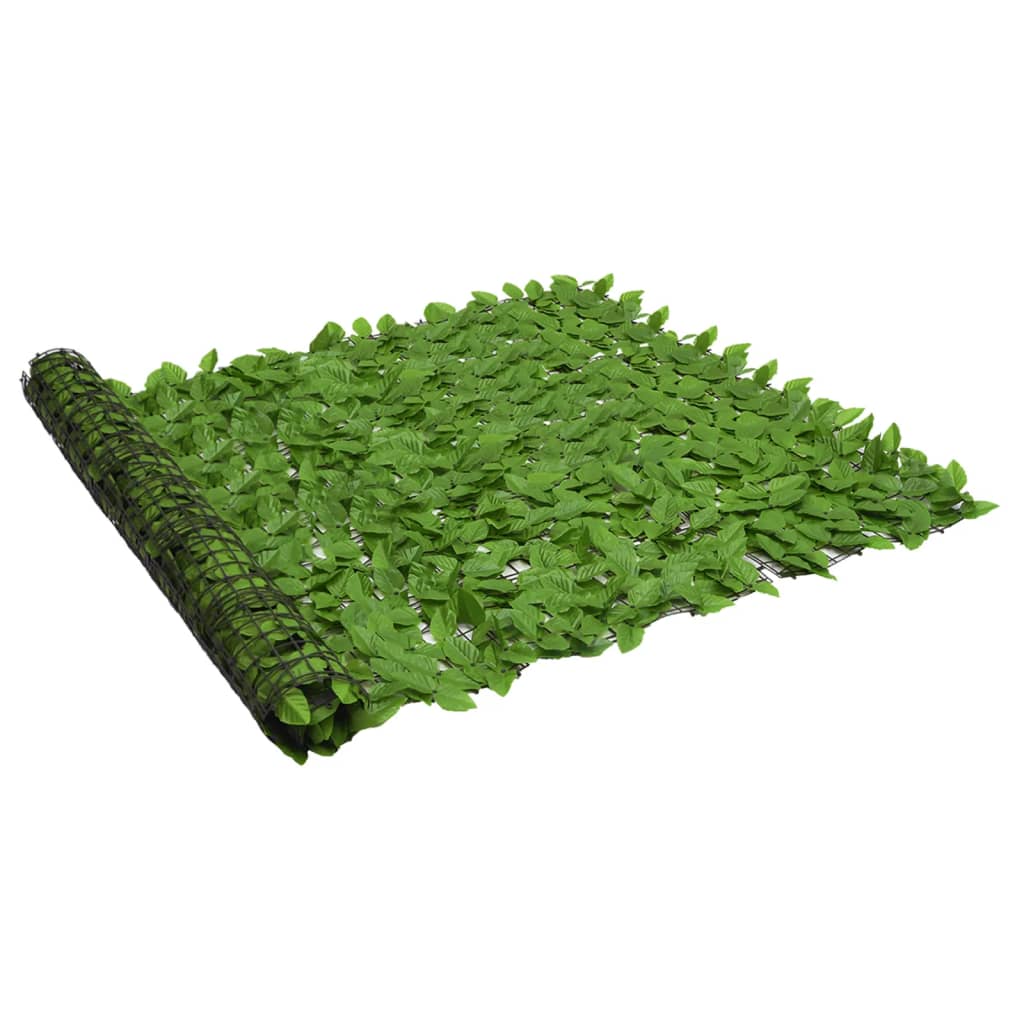 vidaXL Balkonsko platno z zelenim listjem 600x150 cm