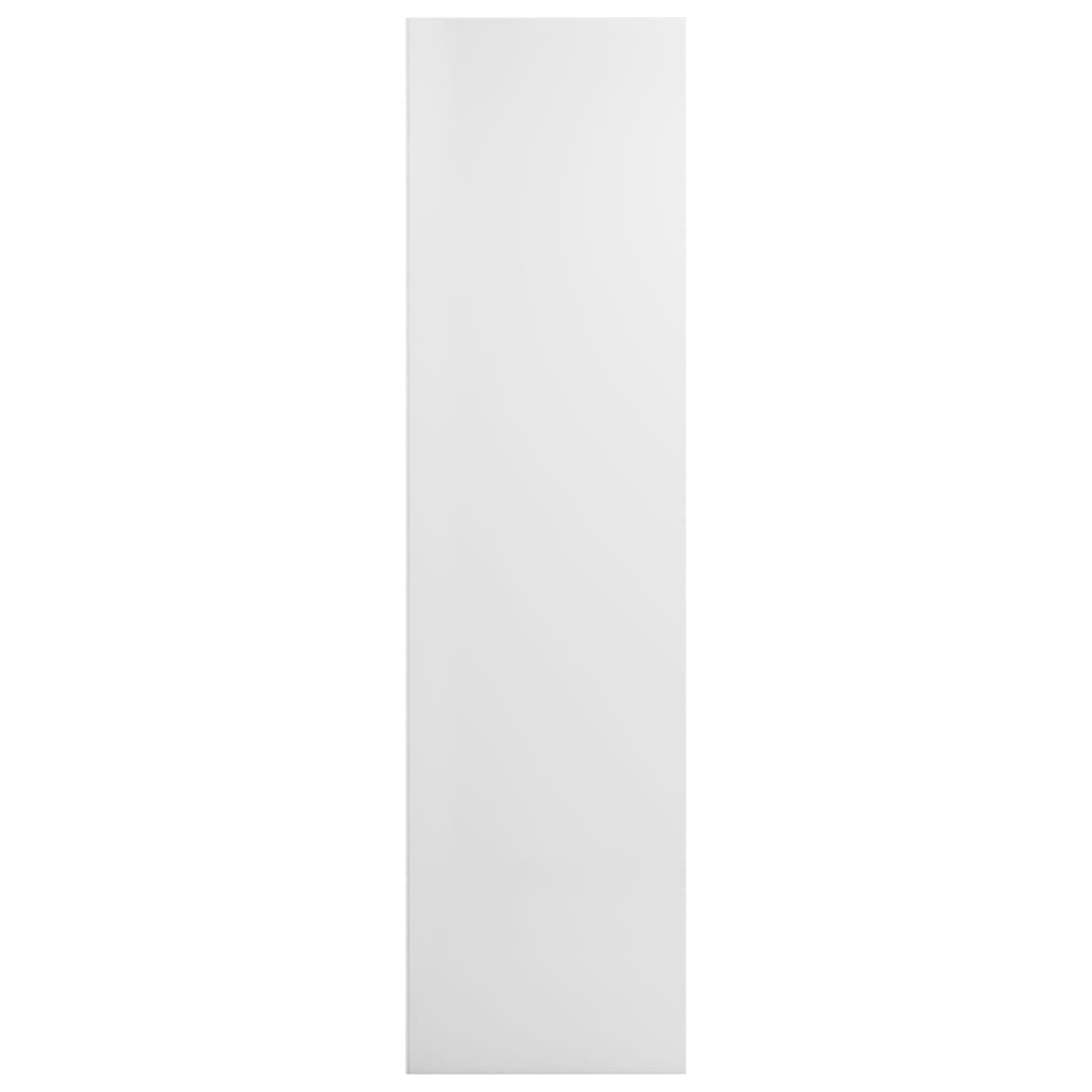 vidaXL Knjižna / TV omara visok sijaj bela 36x30x143 cm iverna plošča