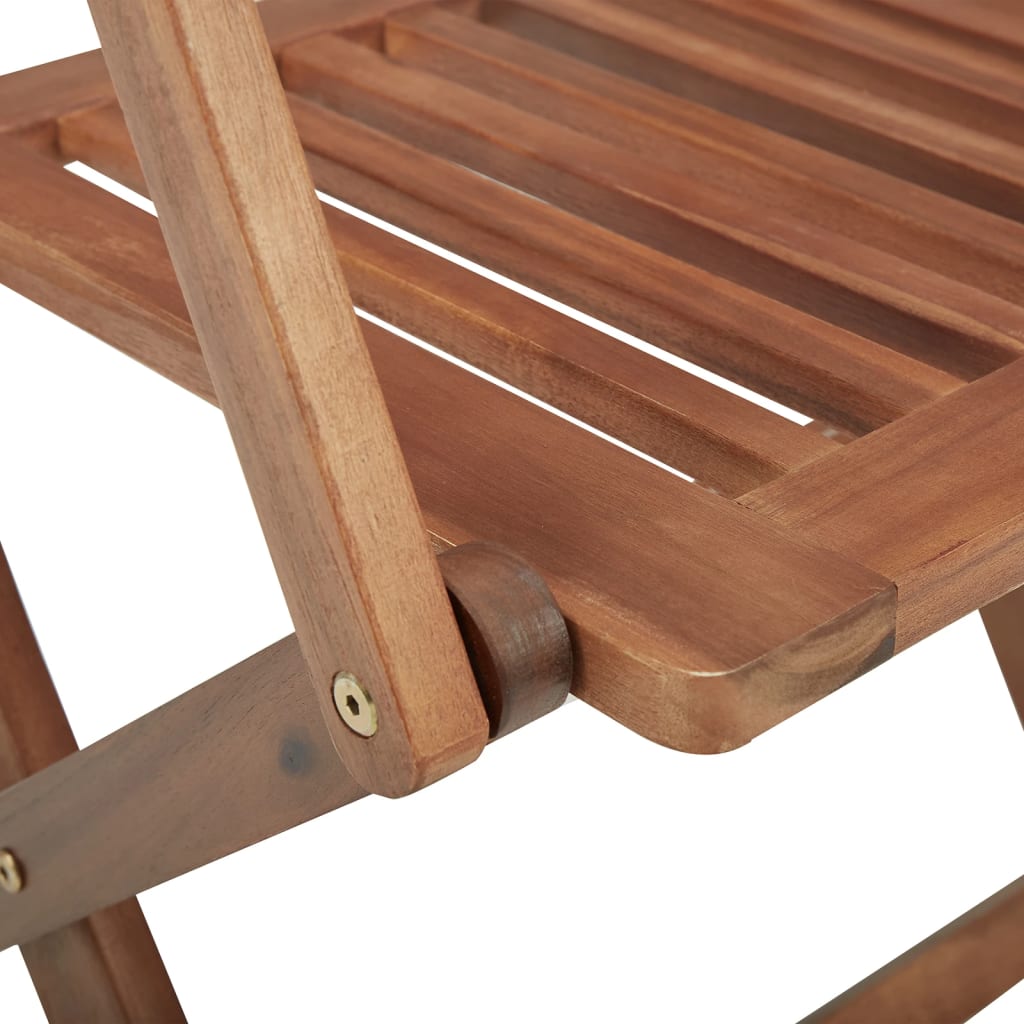 vidaXL Zložljivi zunanji stoli z blazinami 8 kosov trden akacijev les
