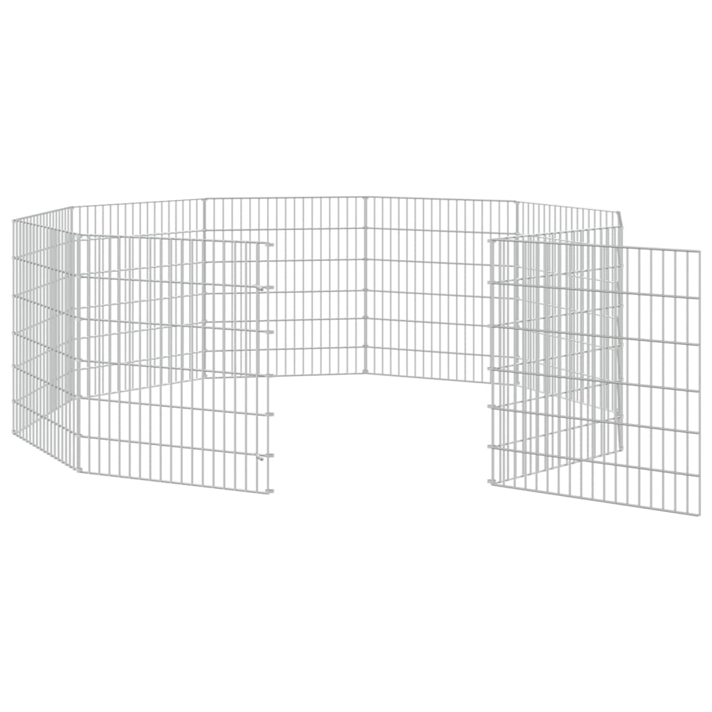 vidaXL 10-delna ograda za zajce 54x60 cm pocinkano železo